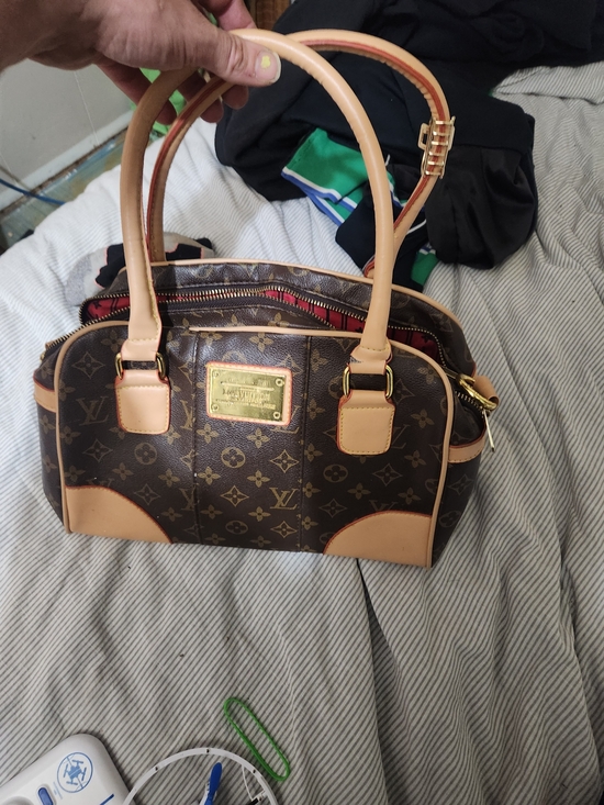 Louis Vuitton Handbags - Louis Vuitton Brown Monogram Satchel with Natural Leather Trim